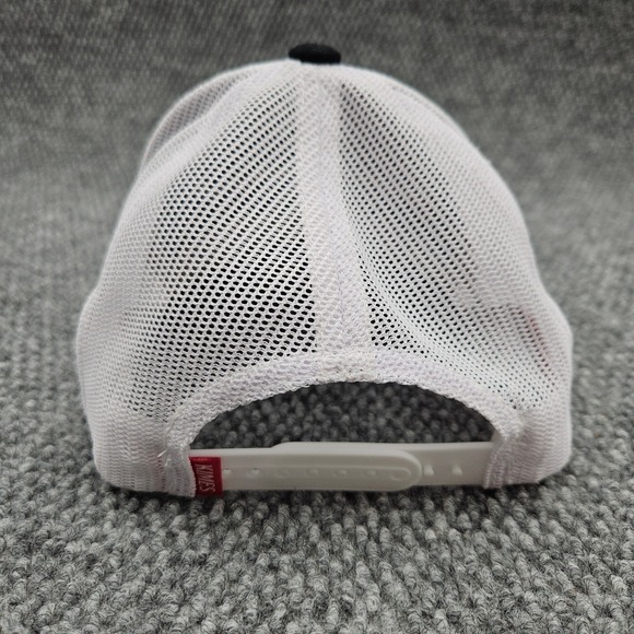 Kimes Ranch Black White Mesh Trucker Snapback Hat Longhorn Logo Western Ball Cap - Picture 5 of 8